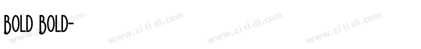 Bold Bold字体转换